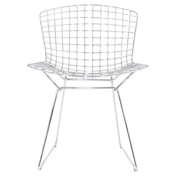 2000s Harry Bertoia for Knoll Dining Chair in Chrome 10x Available