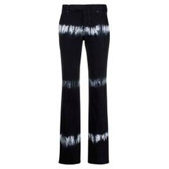 2000s Helmut Lang black and white cotton upcycled trousers