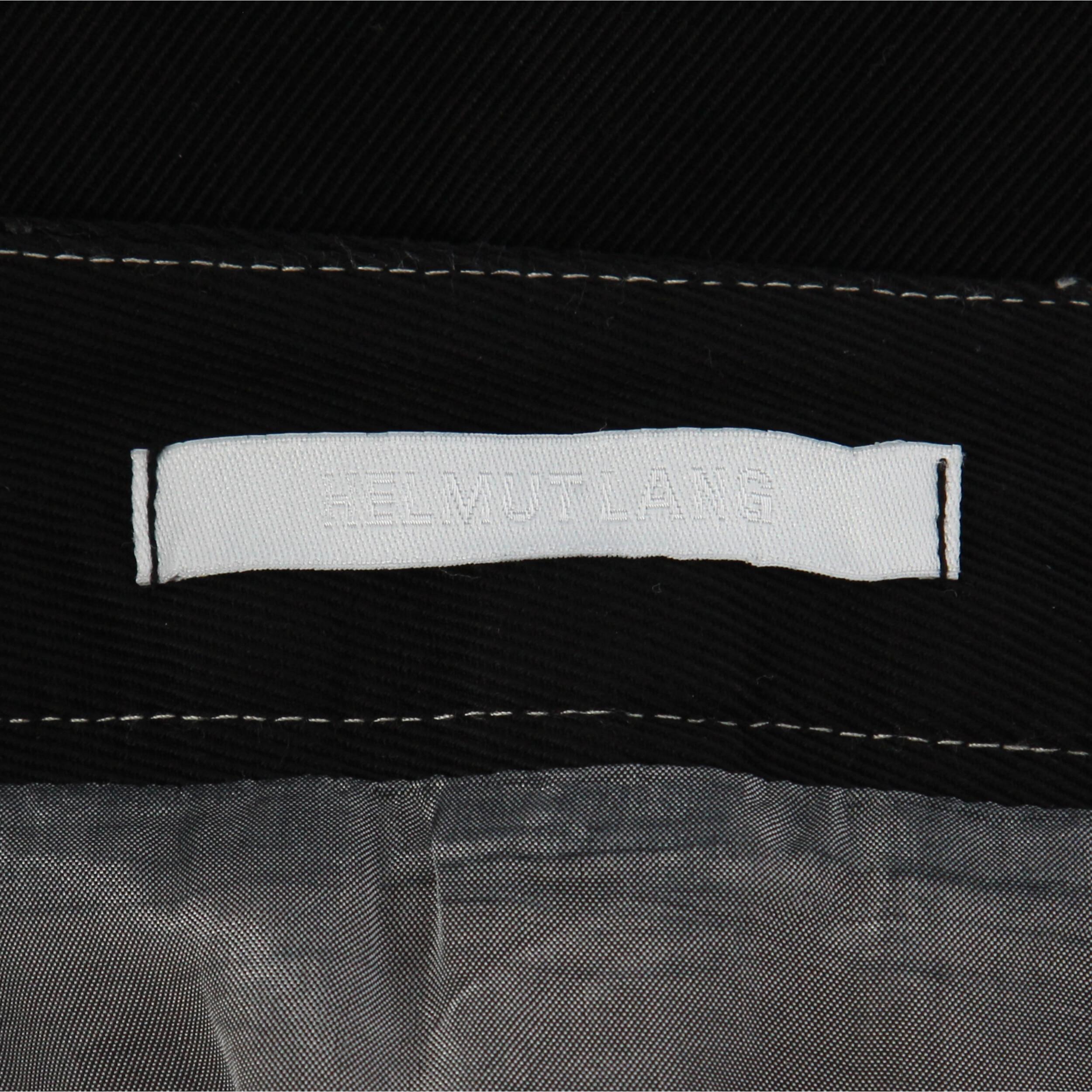 2000s Helmut Lang Black Mini Skirt For Sale 1