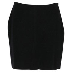 2000s Helmut Lang black wool short skirt