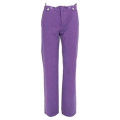 2000s Helmut Lang purple cotton upcycled trousers