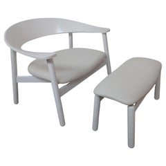 2000s Henrik Bønnelycke Lounge Chair and Ottoman in Excellent Condition