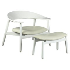 2000s Henrik Bønnelycke Sculptural Lounge Chair and Ottoman