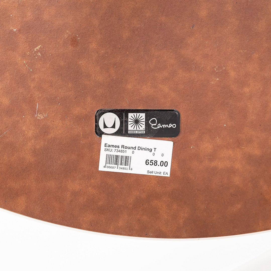 2000s Herman Miller Eames Aluminum Base Table with 30 inch Round Laminate Top For Sale 4
