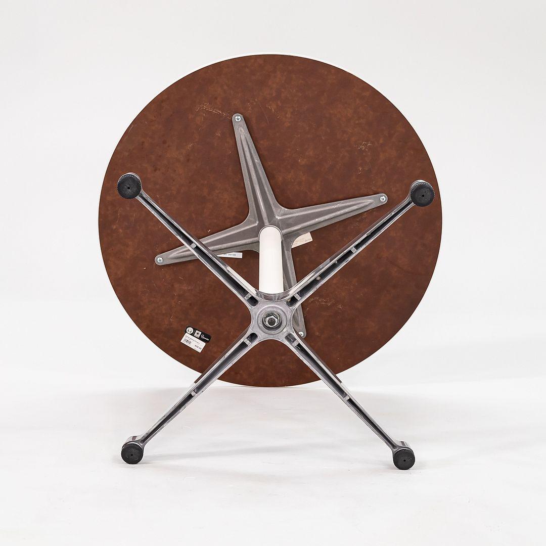 2000s Herman Miller Eames Aluminum Base Table with 30 inch Round Laminate Top For Sale 6