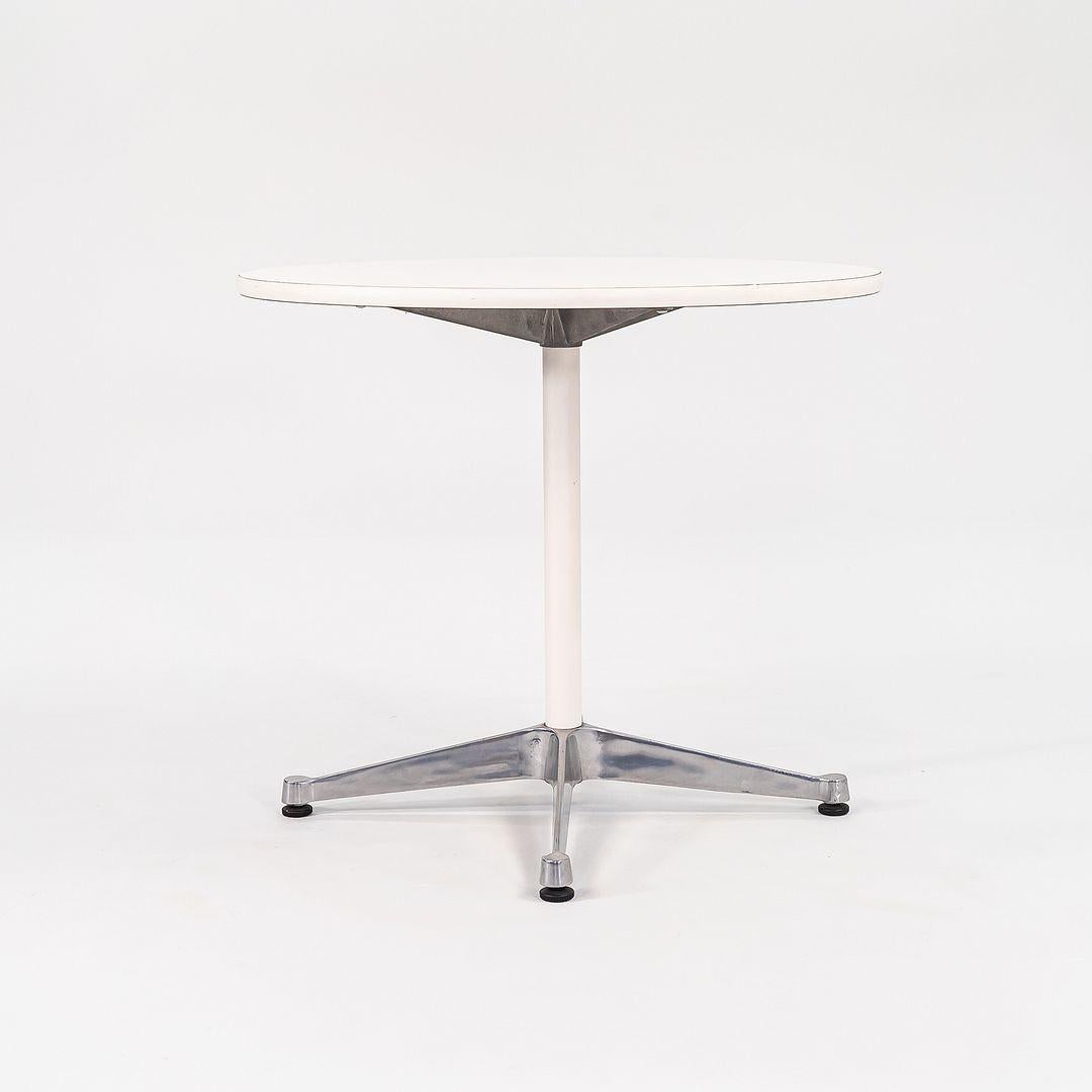 Contemporary 2000s Herman Miller Eames Aluminum Base Table with 30 inch Round Laminate Top For Sale