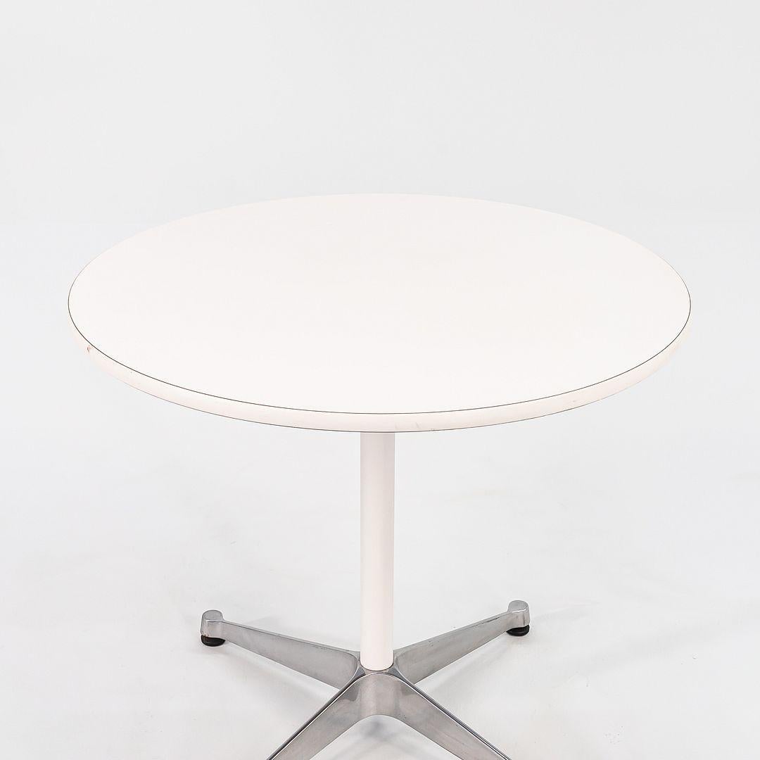 2000s Herman Miller Eames Aluminum Base Table with 30 inch Round Laminate Top For Sale 2
