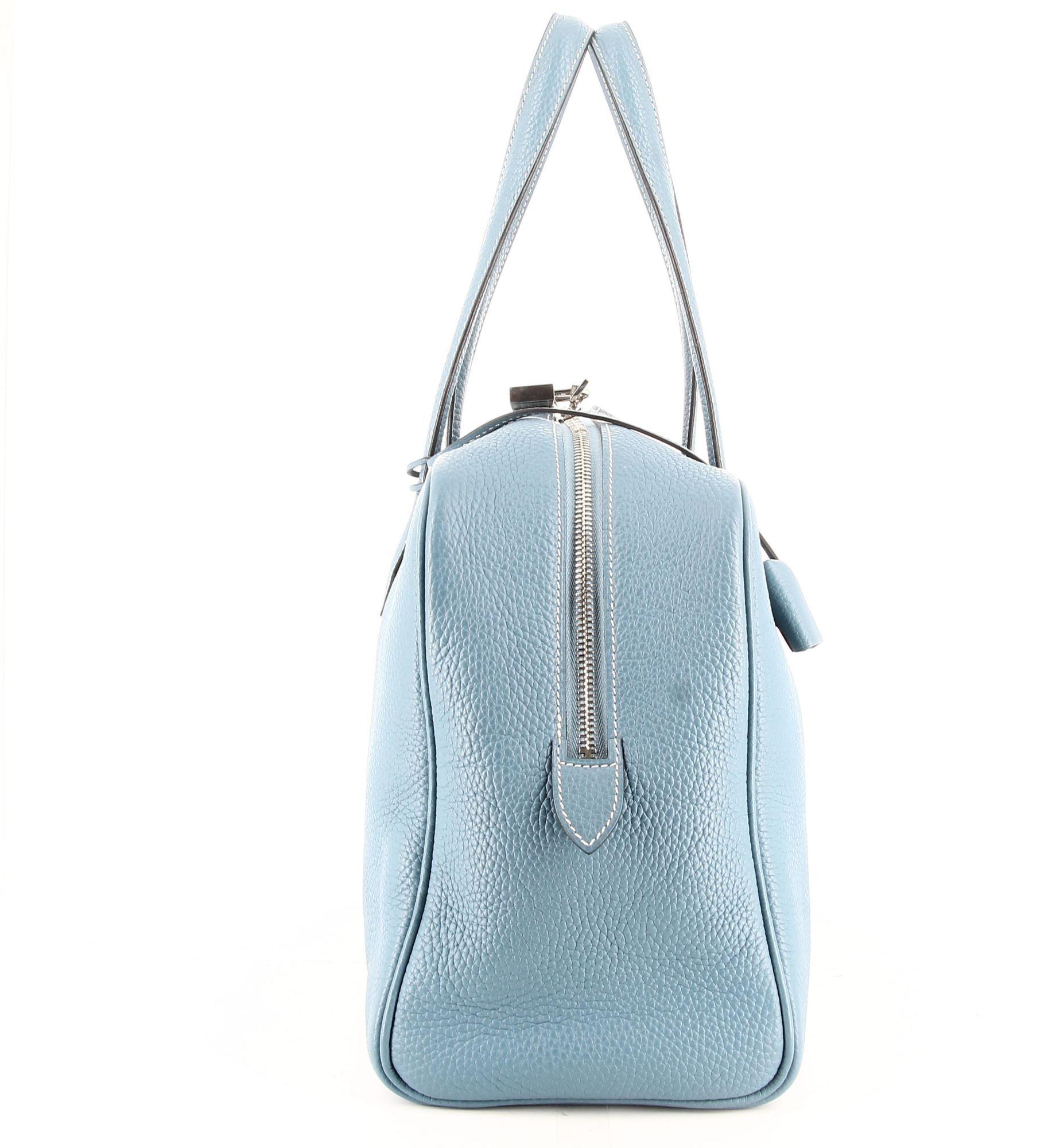 Blue 2000s Hermès 24 Victoria 35 Togo