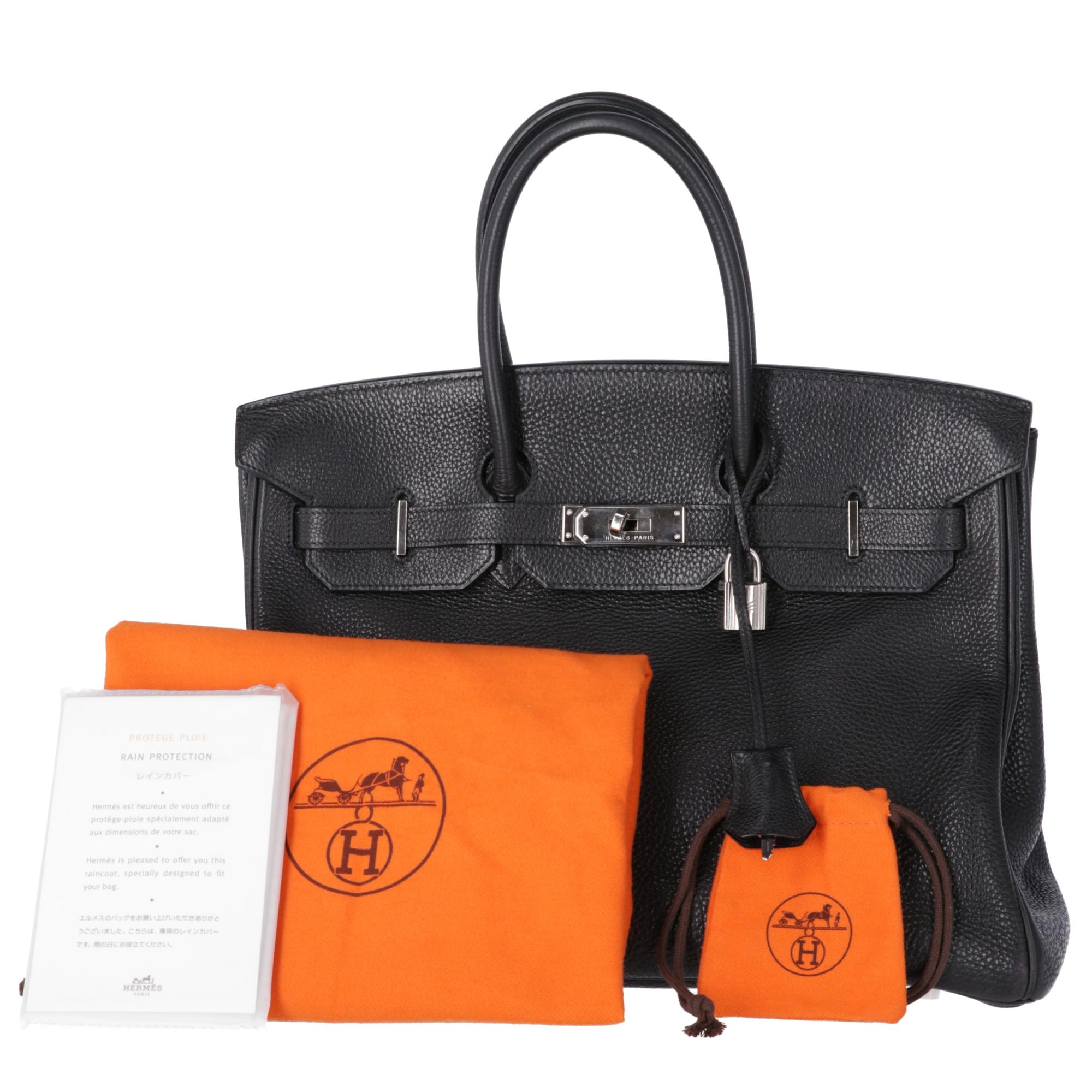 2000s Hermès 35 cm Black Birkin Bag 9