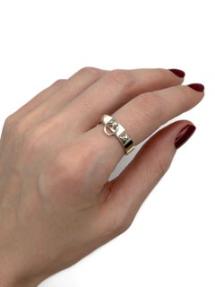2000s Hermès Paris 925 Silver Collier de Chien Ring