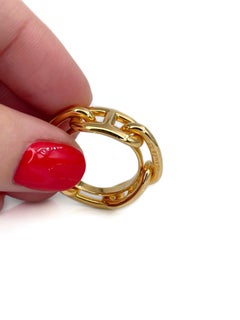 2000er Hermès Paris Gold-Ton Regate Chaine D'Ancre Ring