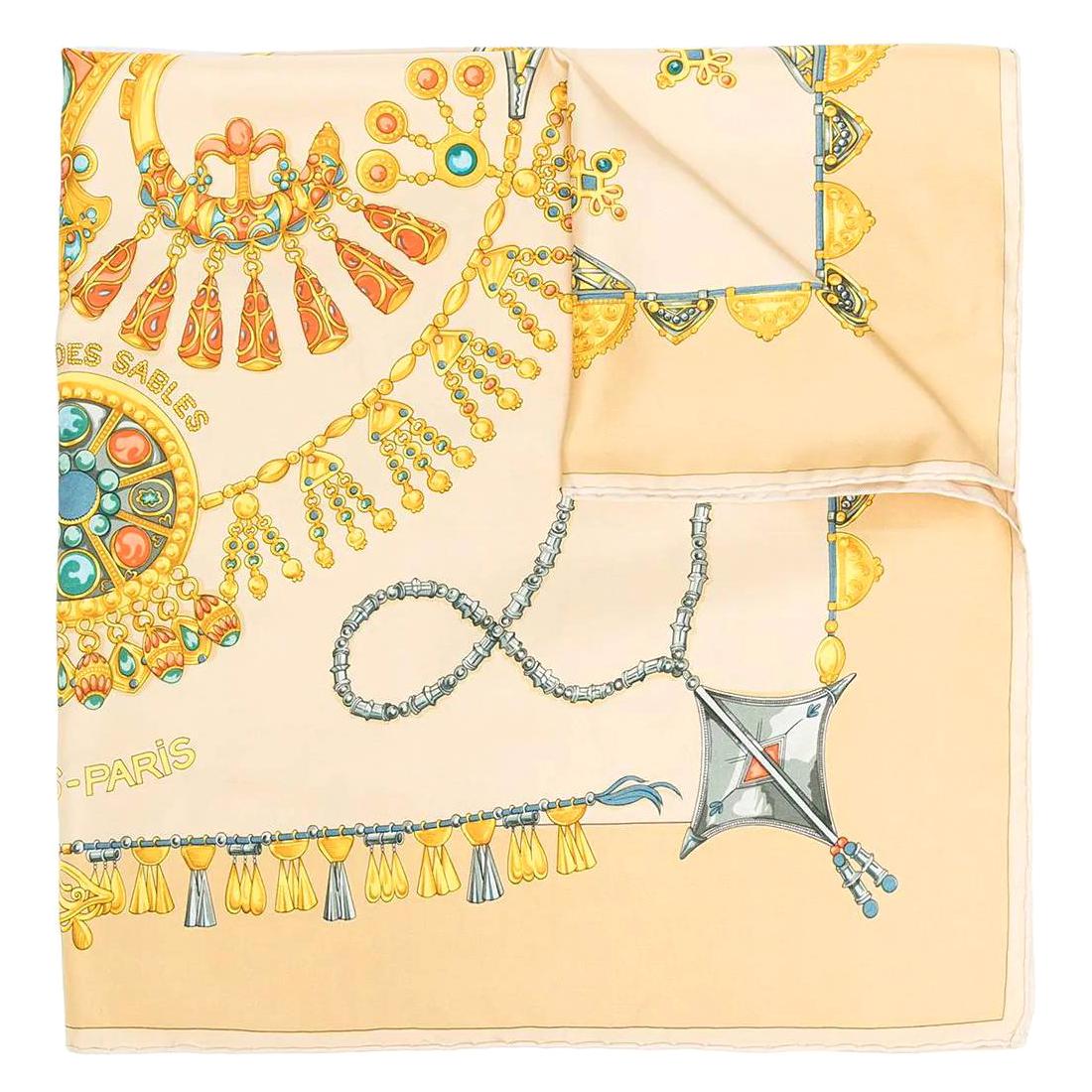 2000s Hermès "Parures Des Sables" Silk Scarf