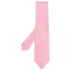 2000s Hermès Pink Logoed Tie