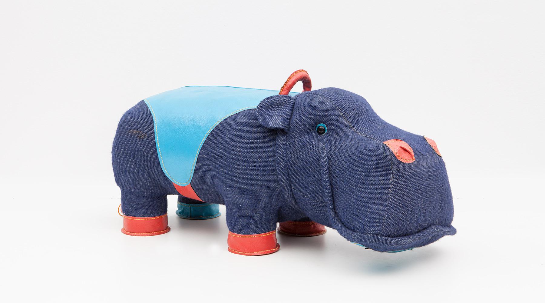 Mid-Century Modern 2000s High-Quality Children Toy 'Hippo' by German Renate Müller 'a'
