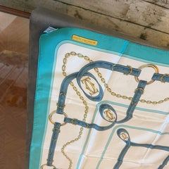 2000s Iconic Le must de Cartier Equestrian Motif Silk Scarf by Cartier
