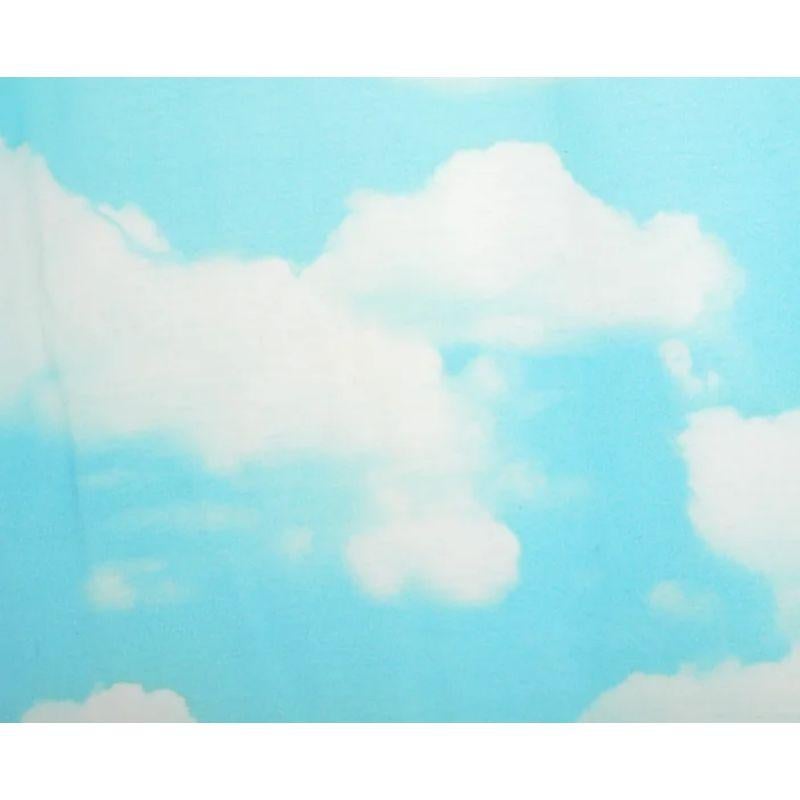 Women's or Men's 2000's Iconic Moschino Vintage 'Cloud' Print Sky Blue Allover pattern T-shirt