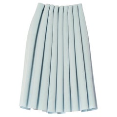 2000er ISSEY MIYAKE Plissee-Rock aus pulverblauer Baumwolle