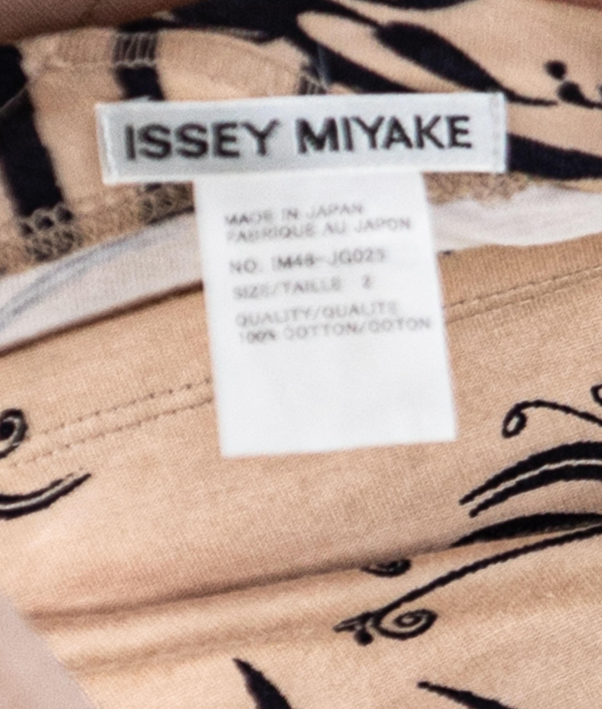 2000S ISSEY MIYAKE Tan & Black Cotton Jersey Tank Top Hankerchief Cut Skirt Ens For Sale 6