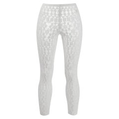 2000s Issey Miyake White Perforated Trousers