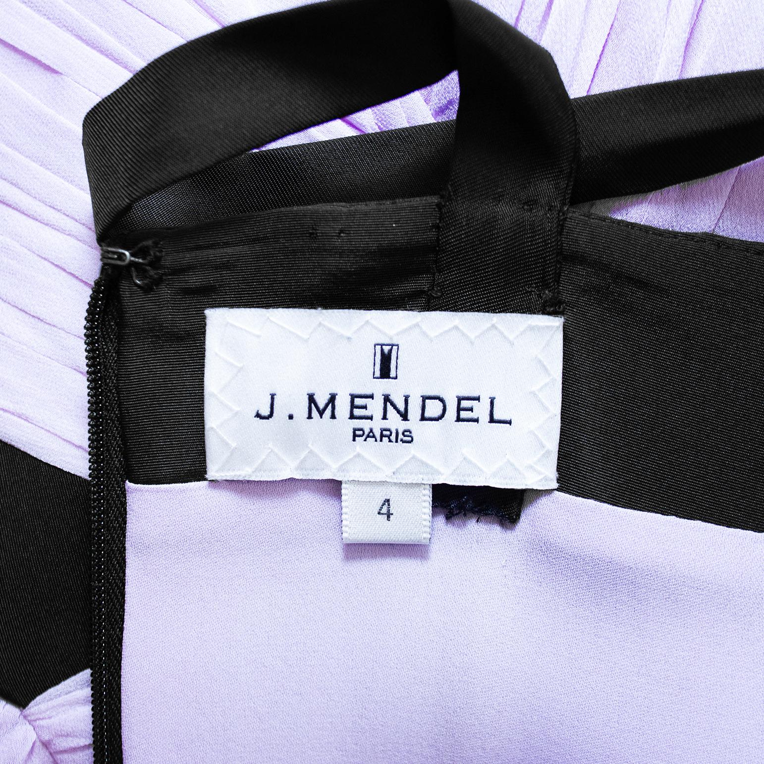 2000s J. Mendel Lilac and Black Evening Gown For Sale 2