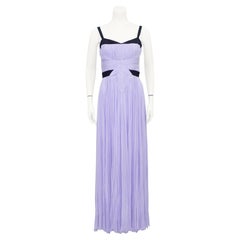 J. Mendel - Robe de soirée lilas et noire des années 2000