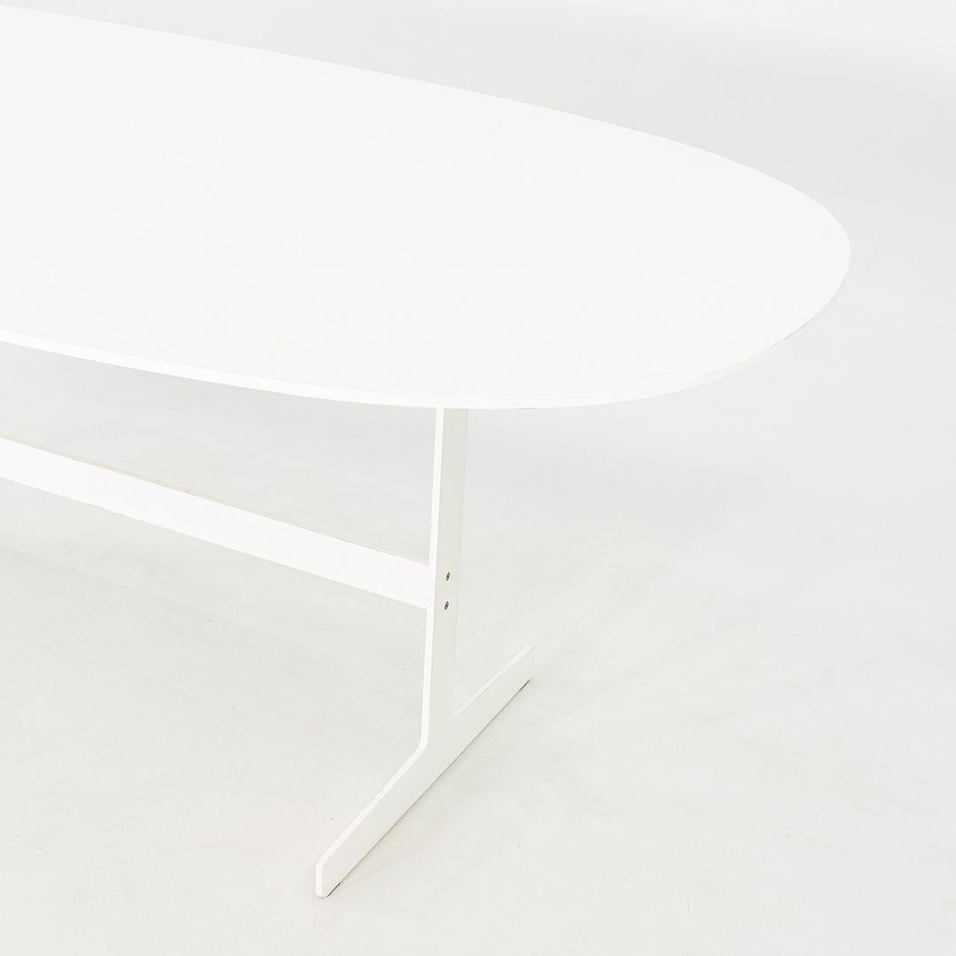 2000s Jasper Morrison for Cappellini White Lacquer Simplon Dining Table 79x39x29 For Sale 4