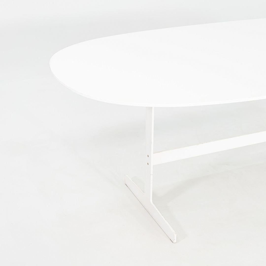 Modern 2000s Jasper Morrison for Cappellini White Lacquer Simplon Dining Table 79x39x29 For Sale