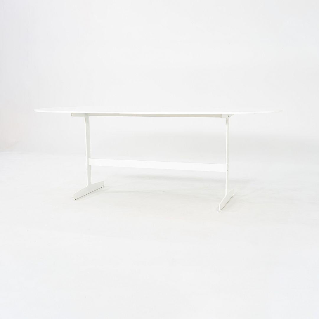 Italian 2000s Jasper Morrison for Cappellini White Lacquer Simplon Dining Table 79x39x29 For Sale