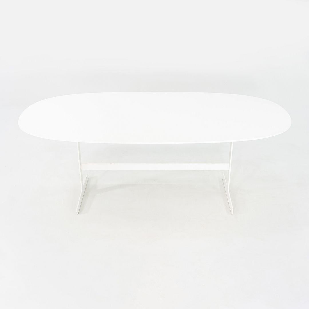 2000s Jasper Morrison for Cappellini White Lacquer Simplon Dining Table 79x39x29 In Good Condition For Sale In Philadelphia, PA