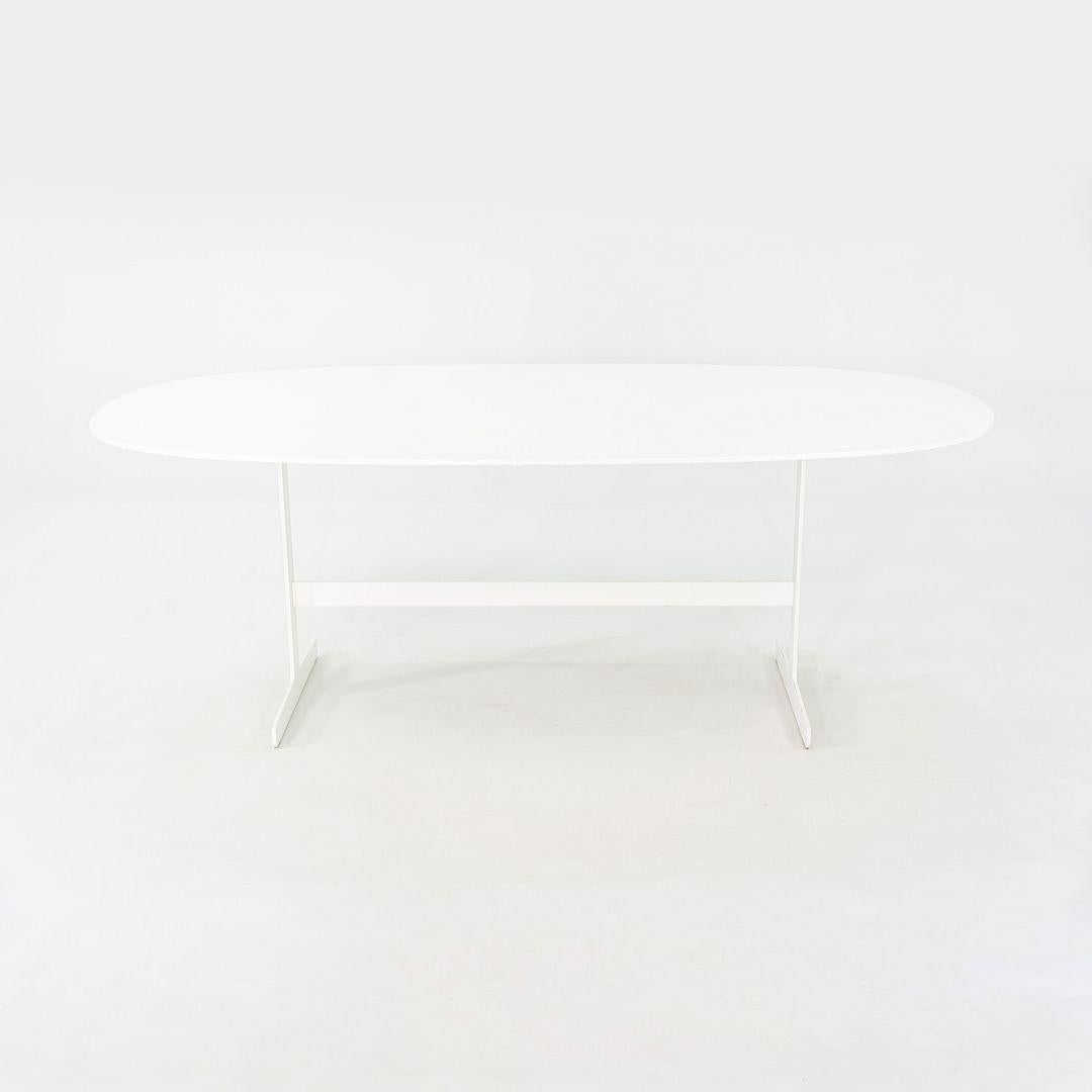 Contemporary 2000s Jasper Morrison for Cappellini White Lacquer Simplon Dining Table 79x39x29 For Sale