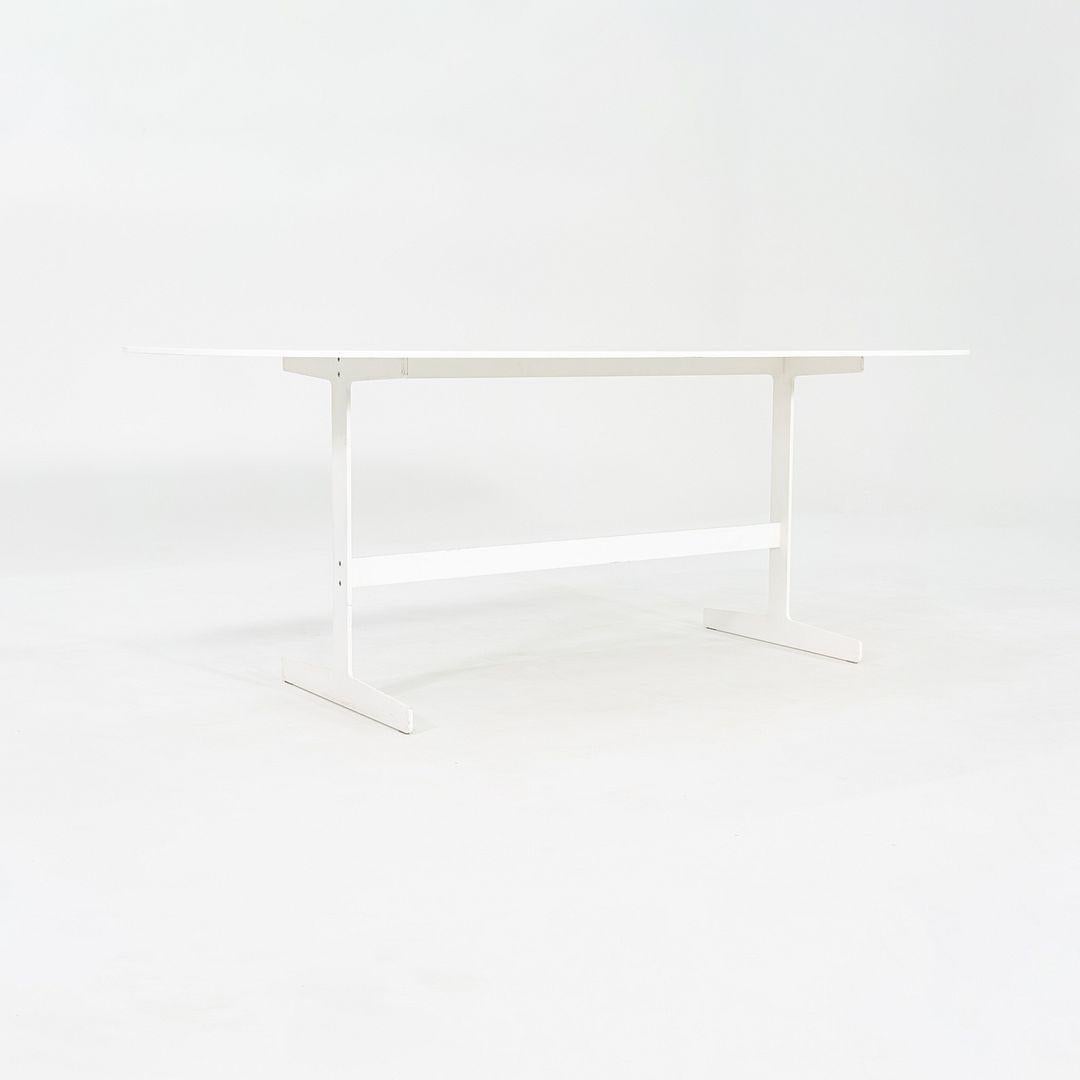 2000s Jasper Morrison for Cappellini White Lacquer Simplon Dining Table 79x39x29 For Sale 1