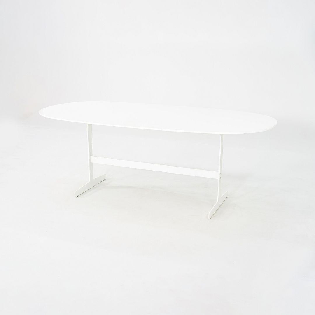 2000s Jasper Morrison for Cappellini White Lacquer Simplon Dining Table 79x39x29 For Sale 2