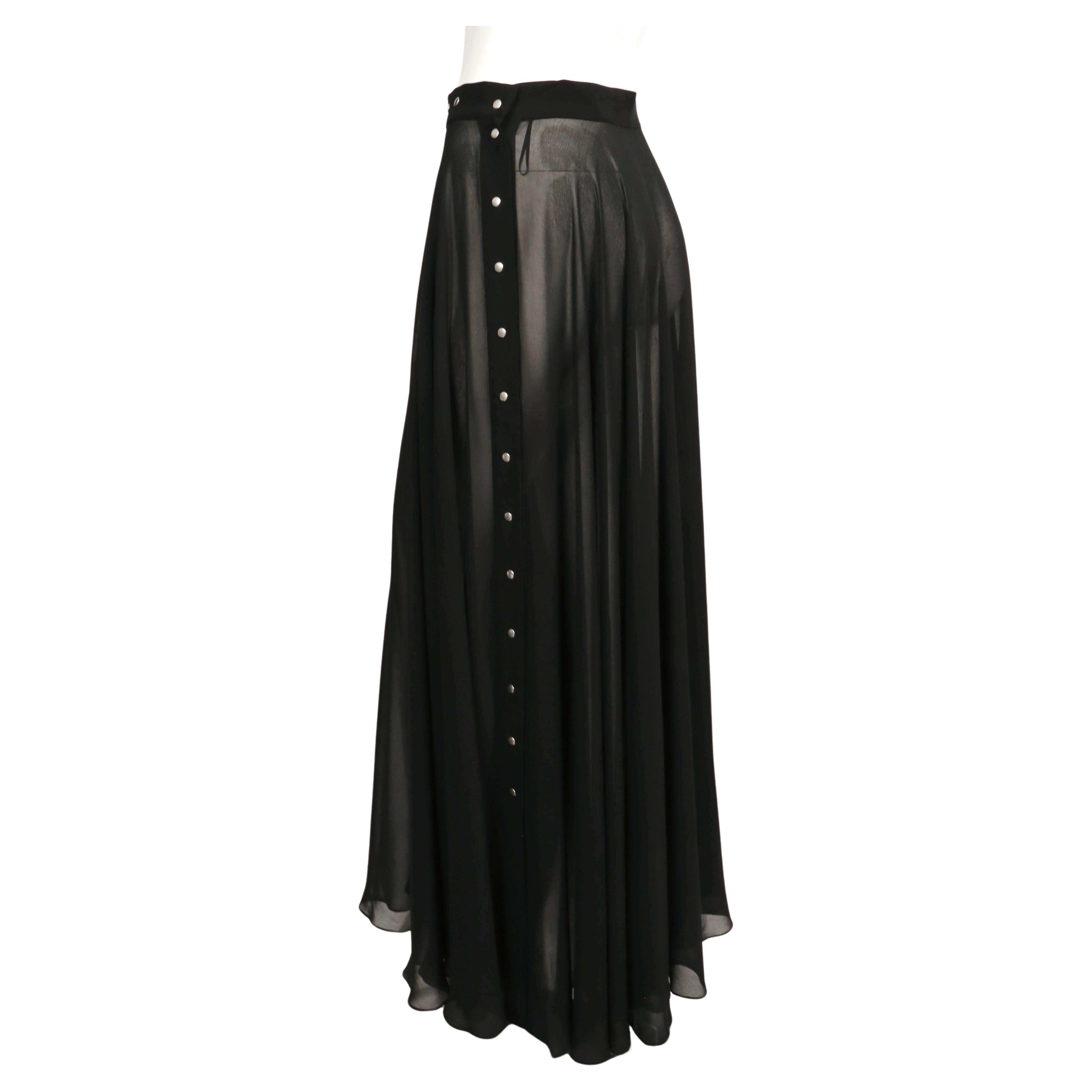2000's JEAN PAUL GAULTIER black sheer maxi skirt In Good Condition For Sale In San Fransisco, CA