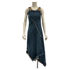 2000s Jean Paul Gaultier denim asymmetrical dress