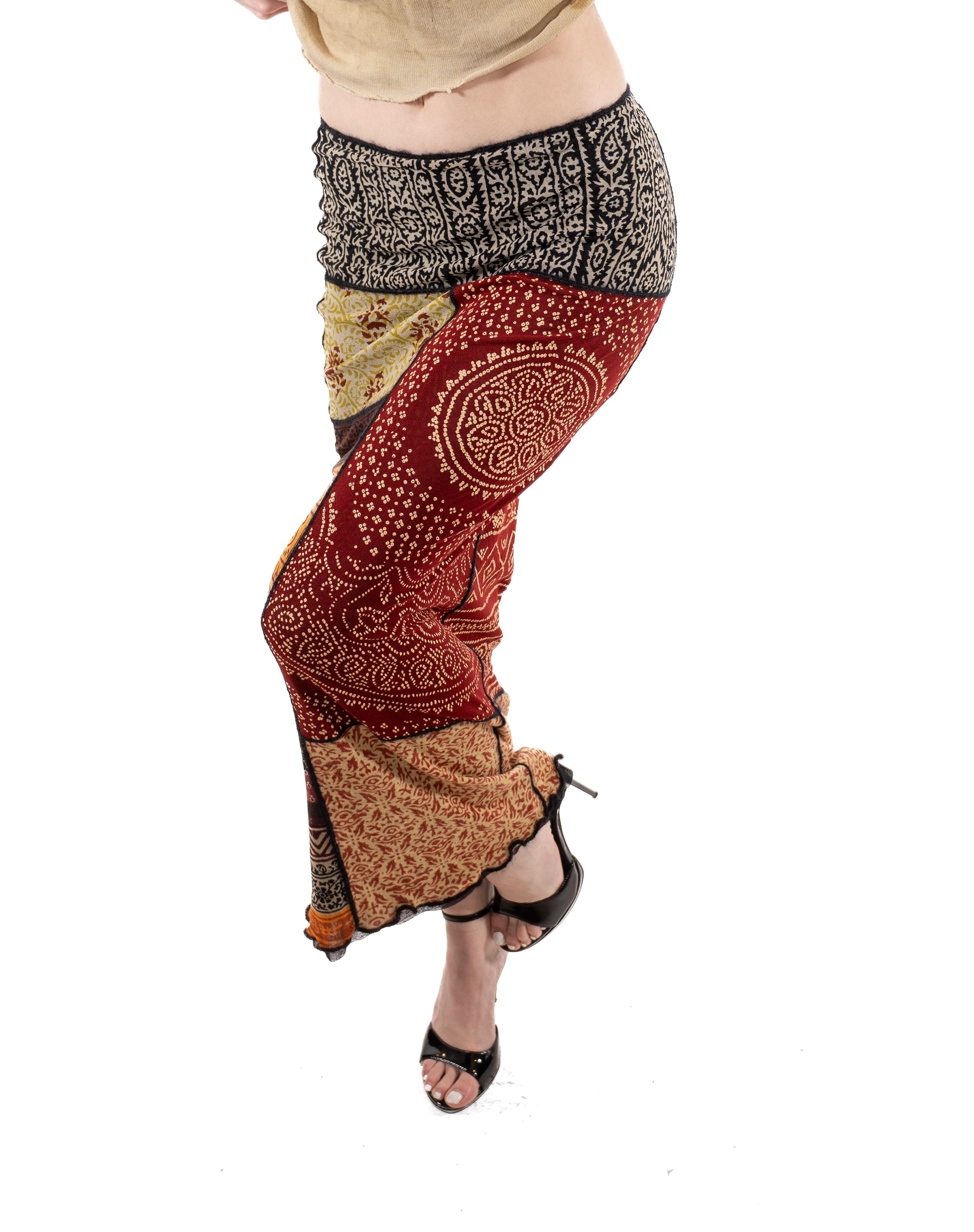 2000S JEAN PAUL GAULTIER Earth-Tone Nylon Mesh Skirt For Sale 2