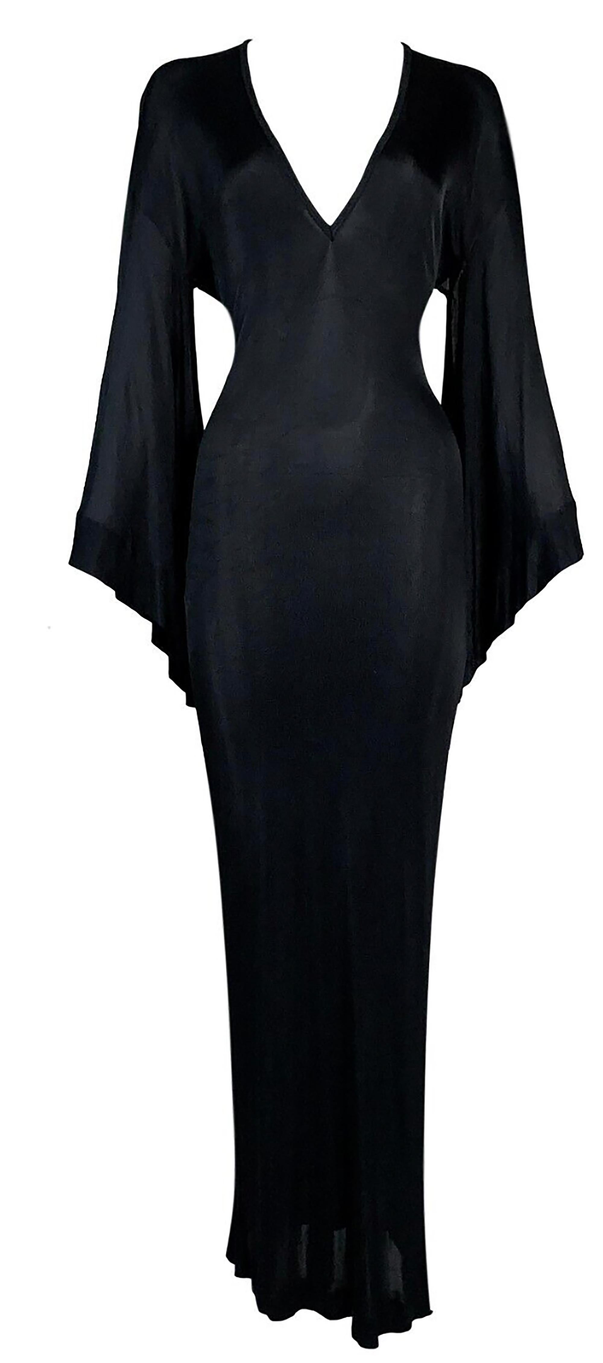 2000's Jean Paul Gaultier Elvira Kimono Long Dress In Good Condition In Austin, TX