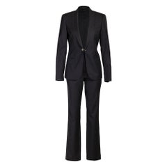 2000's Jean Paul Gaultier Pant Suit Set with Gunmetal Beaded Trim
