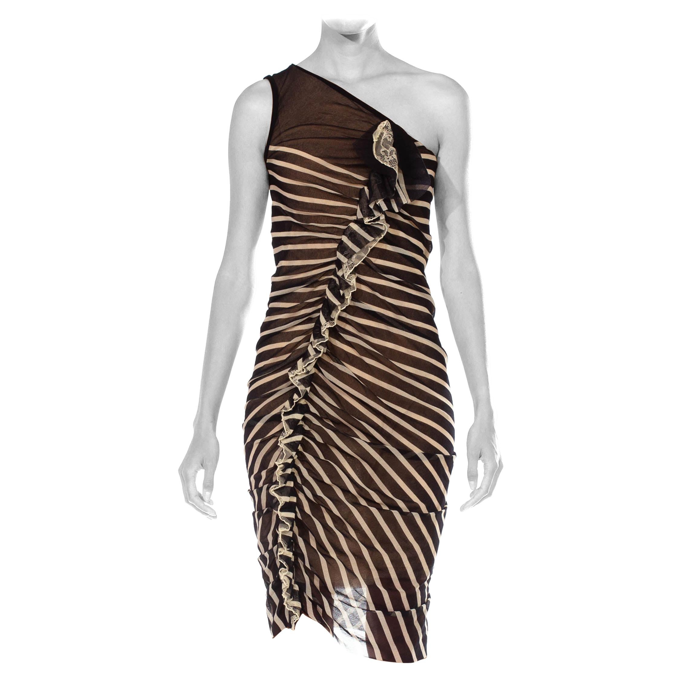 JEAN PAUL GAULTIER 1990's striped mesh