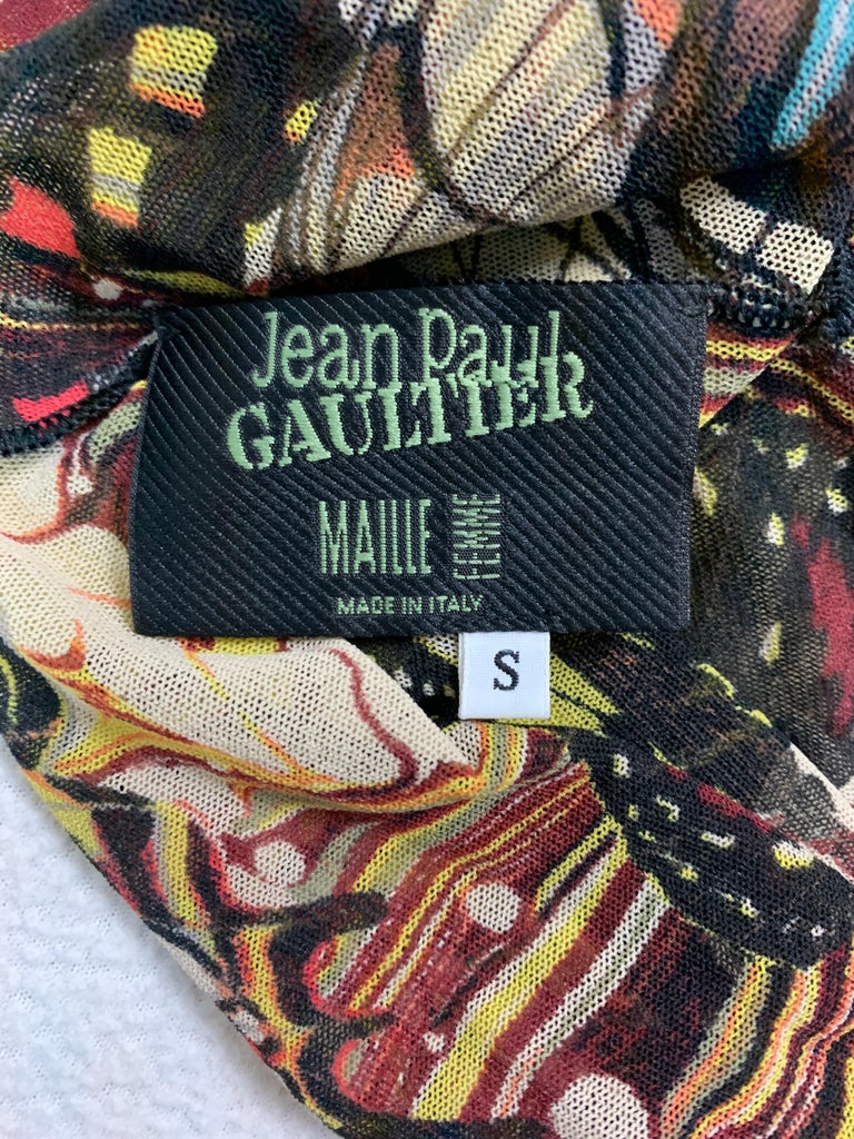 JEAN PAUL GAULTIER off the shoulder mesh top