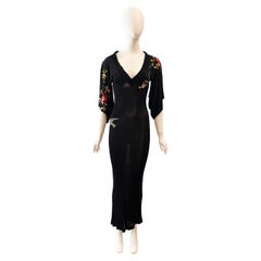 2000's Jean Paul Gaultier Sheer Embroidered Kimono Long Dress