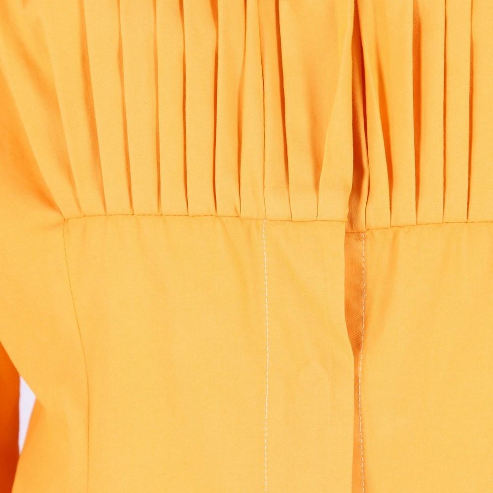 Orange 2000s Jeremy Scott Vintage light orange cotton pleated shirt For Sale