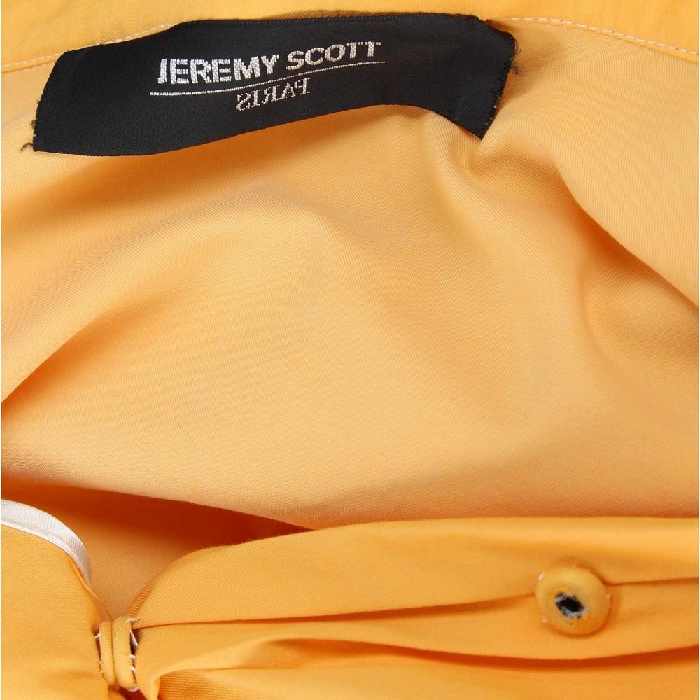 2000s Jeremy Scott Vintage light orange cotton pleated shirt In Excellent Condition For Sale In Lugo (RA), IT