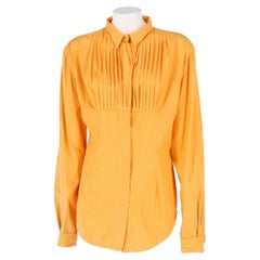 2000s Jeremy Scott Vintage light orange cotton pleated shirt