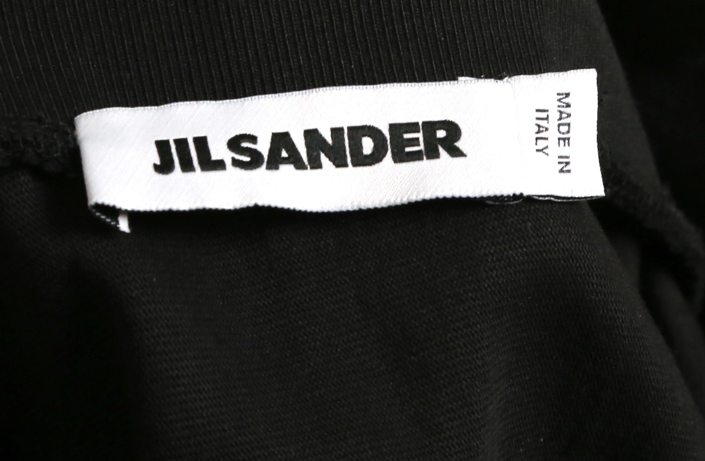 2000's JIL SANDER black cotton twill circle skirt For Sale 4