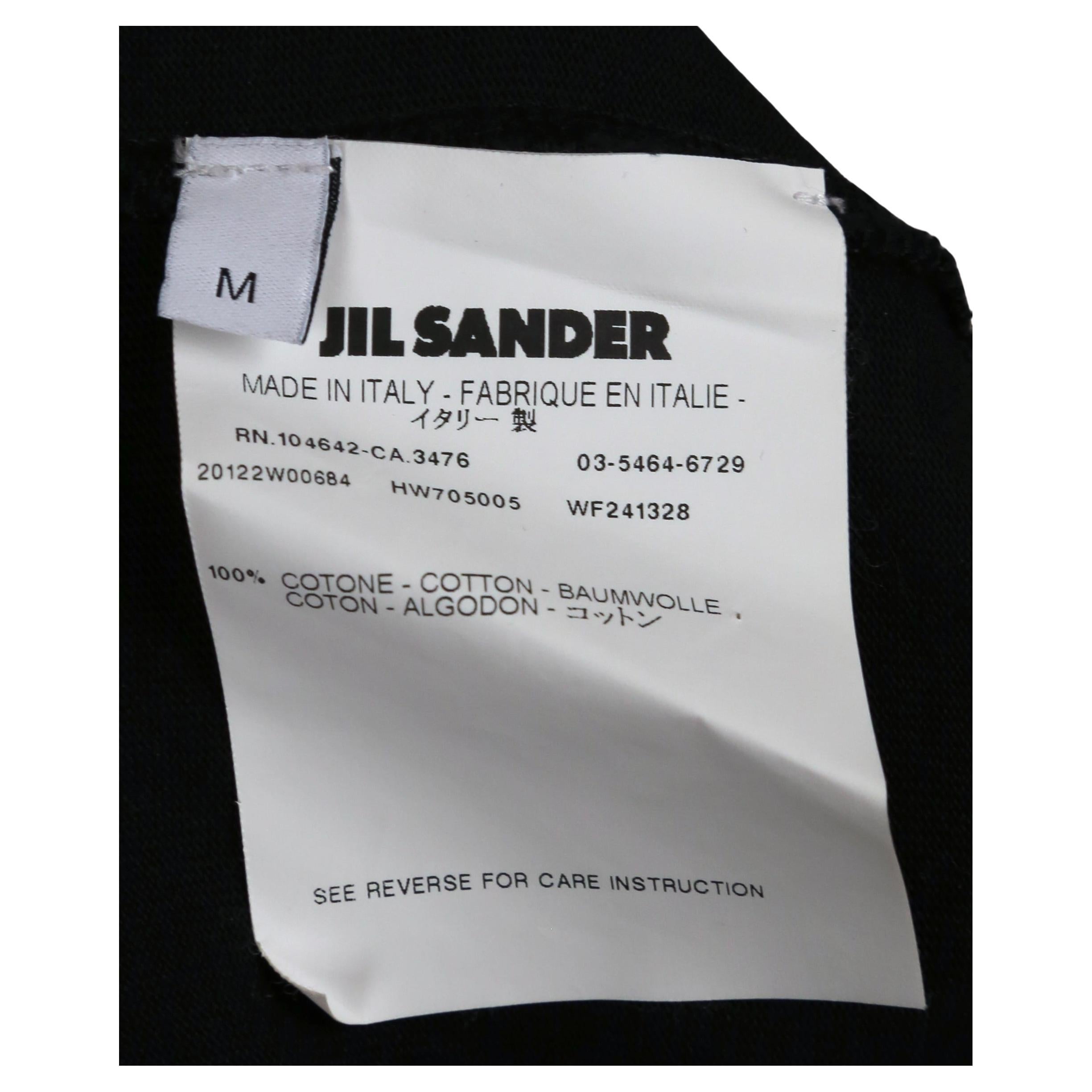 2000's JIL SANDER black cotton twill circle skirt For Sale 5