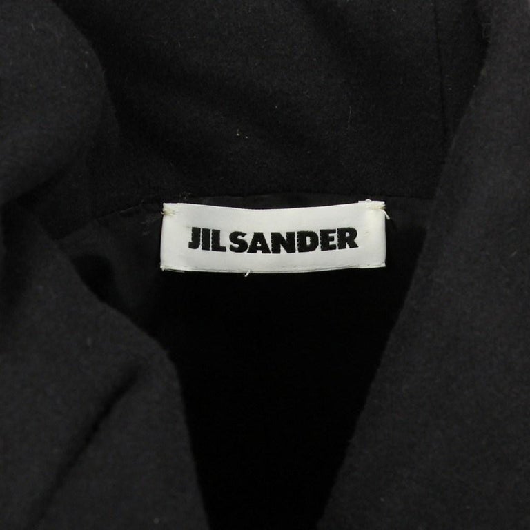 2000s Jil Sander black wool coat For Sale at 1stDibs