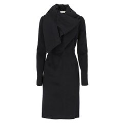 2000s Jil Sander black wool coat