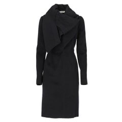 Cappotto in lana nera Jil Sander degli anni 2000