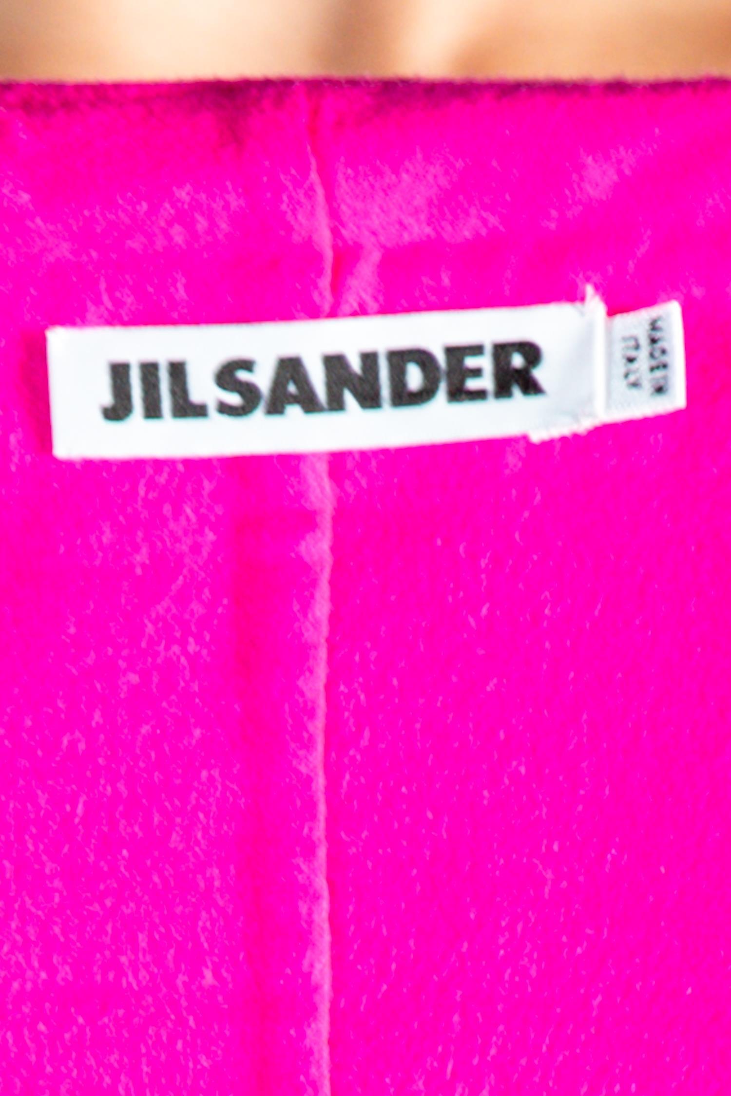 2000S Jil Sander Hot Pink Cashmere Lightweight Unlined Coat For Sale 5