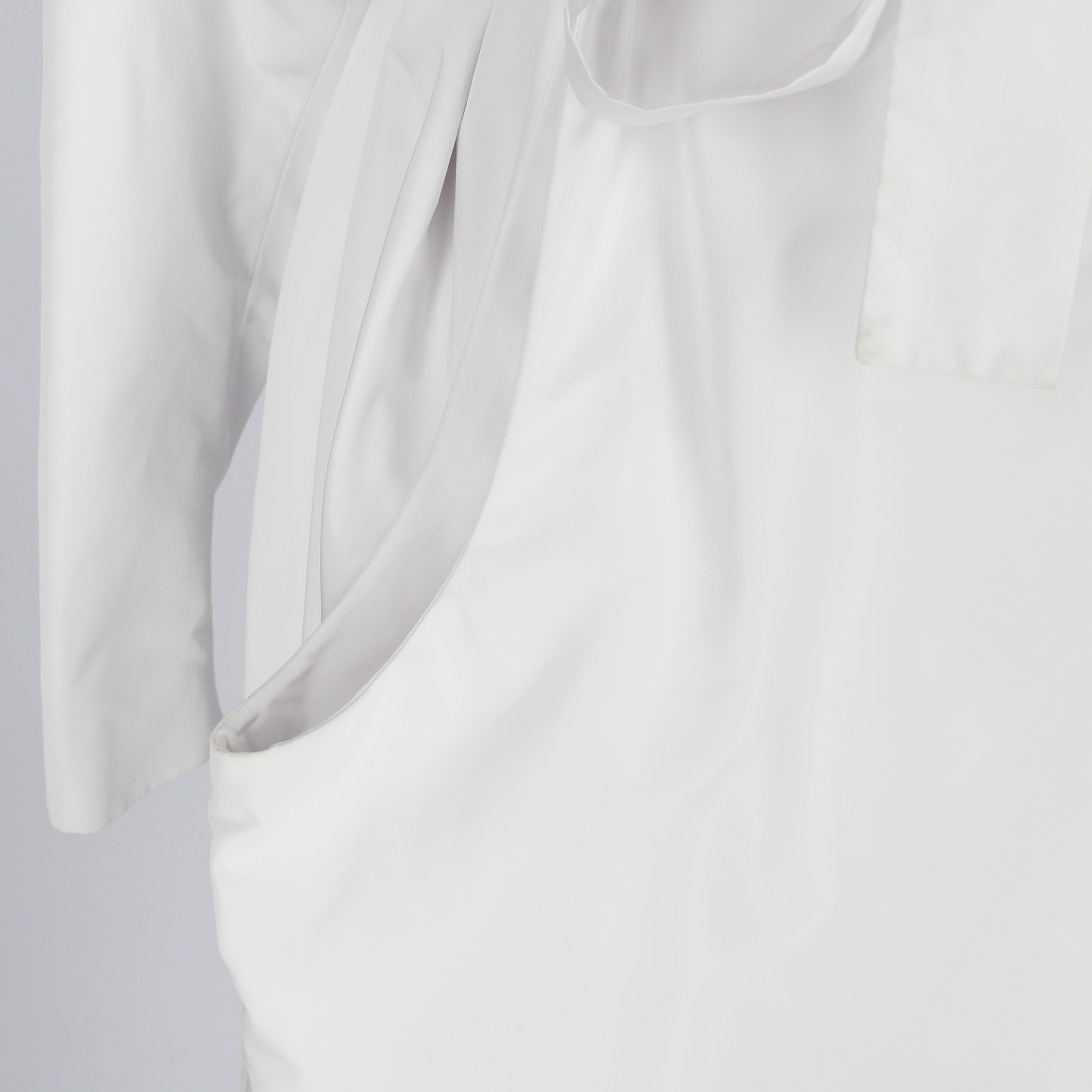2000s Jil Sander Optic White Lightweight Coat For Sale 1